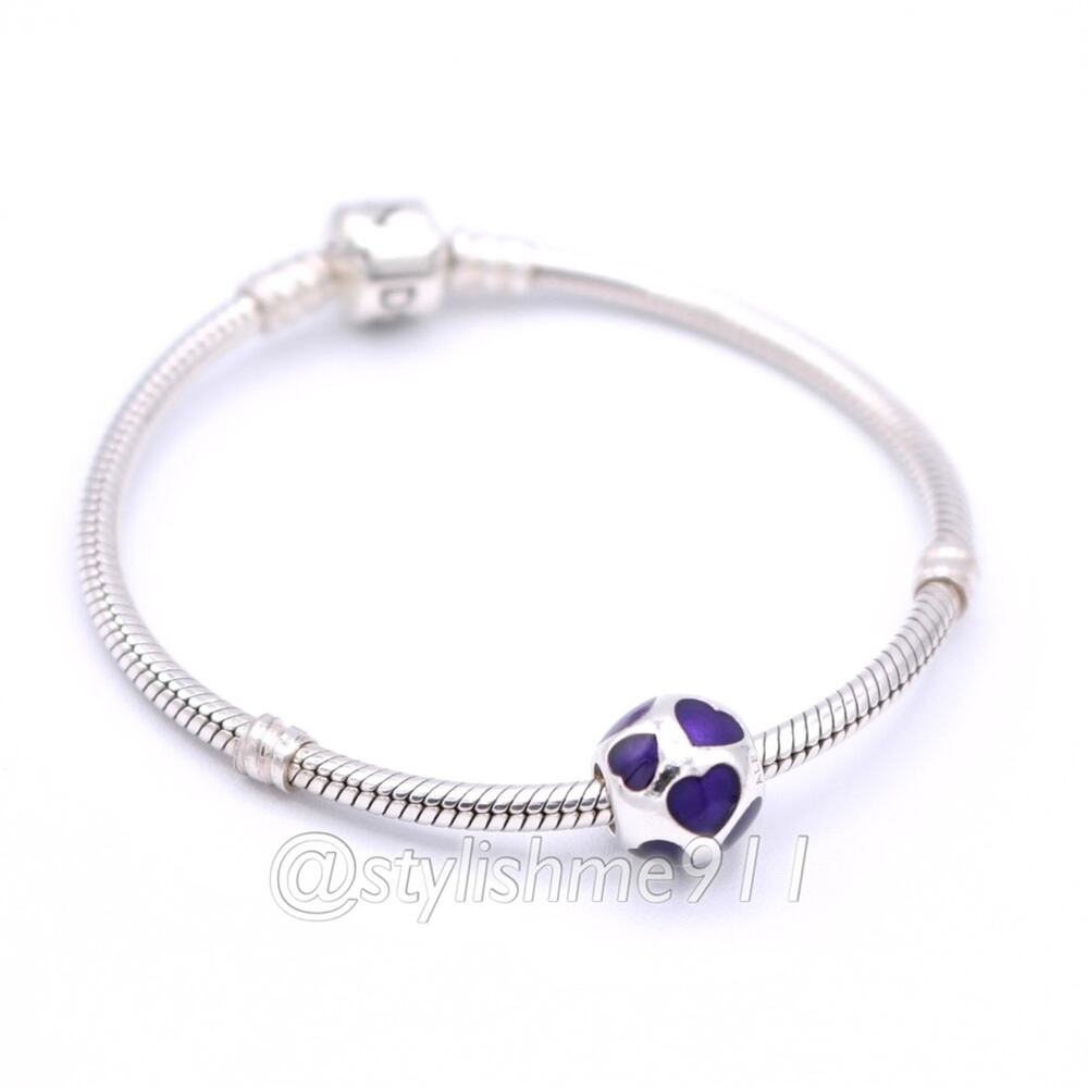 Authentic Pandora Love You Violet Enamel Charm - 790543EN13 - Picture 5 of 10